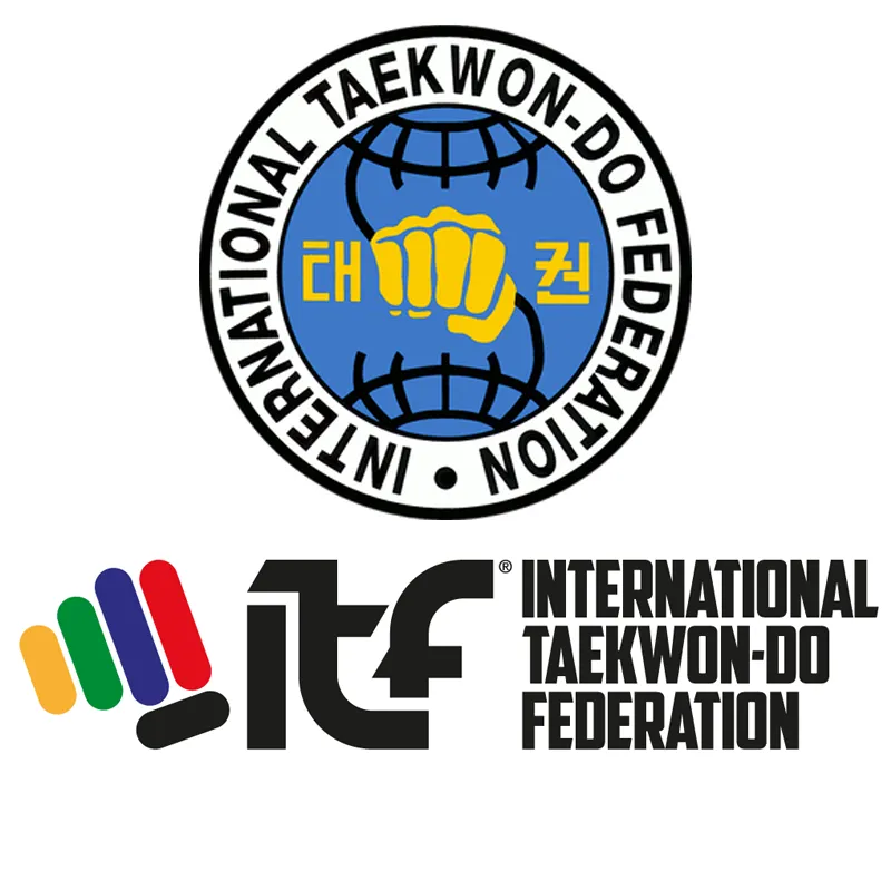 Логотип International Taekwon-Do Federation (ITF) — Міжнародна Федерація Таеквон-До · Международная Федерация Тхэквон-До
